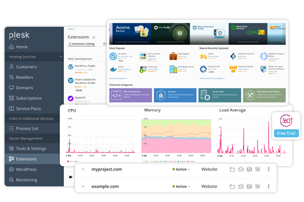 Plesk Hosting Esnek Windows ve Linux Yönetimi